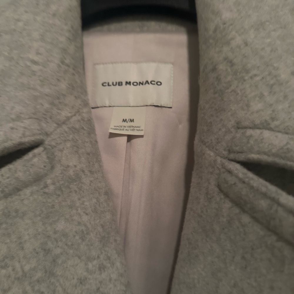 Club Monaco Daylina Light Gray wool Coat - Picture 4 of 6